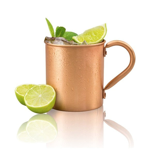 Hammered Copper Plated Moscow Mule Mugs