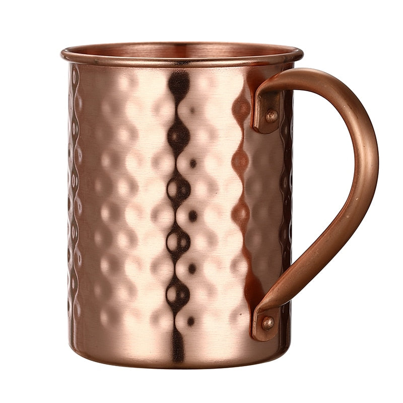 Hammered Copper Plated Moscow Mule Mugs