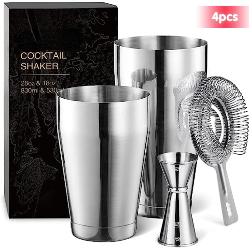 4pcs Boston Cocktail Shaker Set