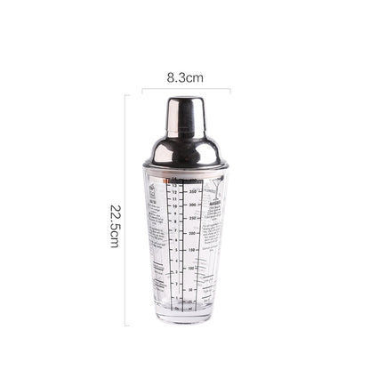 Glass Scale Shaker Set. (Labeled With Recipes).